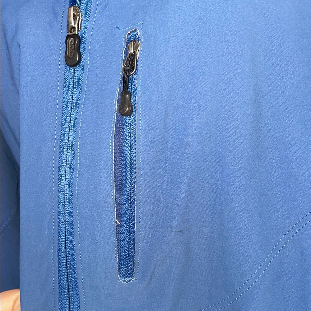 Patagonia Blue Soft shell Jacket High Collar outdoor wear size large women’s - Picture 4 of 10